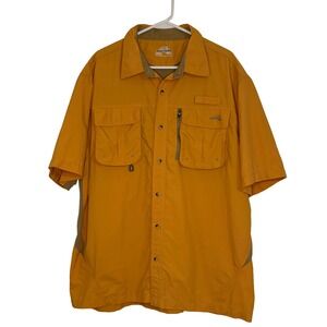 Natural Gear Mens XL Fishing Shirt Sunset Short Sleeve Vented Mesh Hiking PFG